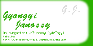 gyongyi janossy business card